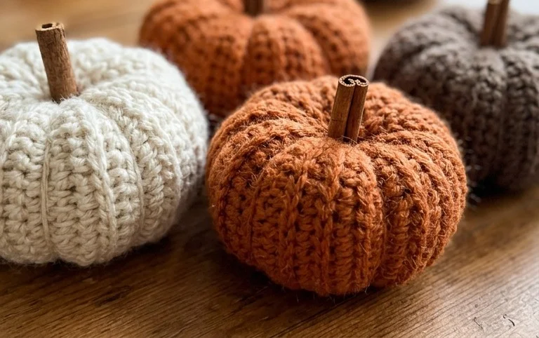 Rustic Crochet Pumpkin Garland Free Crochet Pattern - Free Pattern | The Knotted Nest