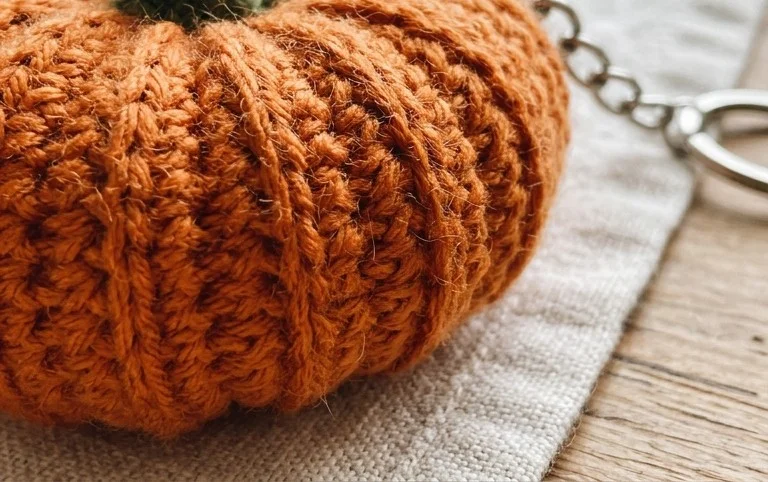 Halloween Pumpkin Keychain: Cute and Spooky Crochet